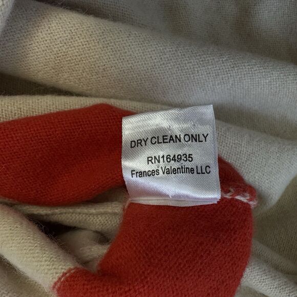 Frances Valentine Sweater Womens Size XS Spencer Crewneck XO Oatmeal Orange - Picture 13 of 16